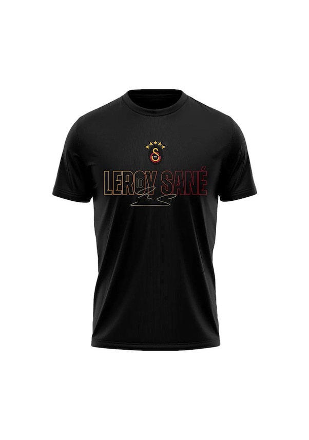 Resim Galatasaray Leroy Sane Artwork T-shirt Forma Siyah 