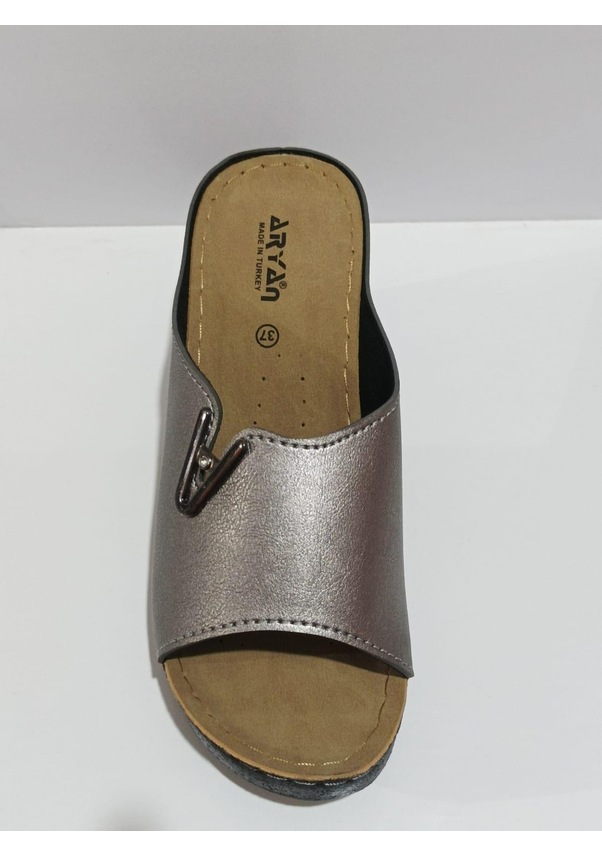 Resim Aryan 26-893 Anatomic Kadın Dolgu Topuk Terlik Gri 