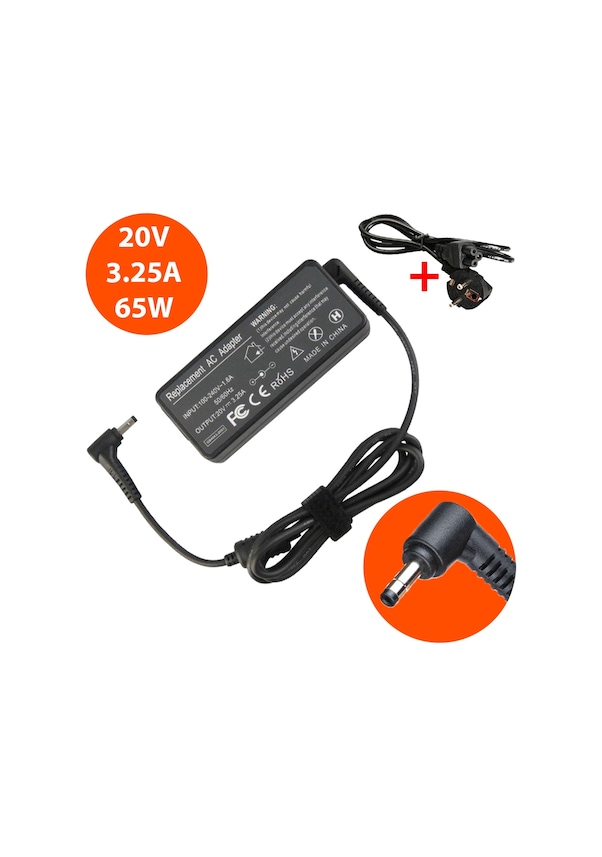 Lenovo Uyumlu Adlx65Cdge2A 20V 3.25A 65W Laptop Adaptör Şarj Aleti ...