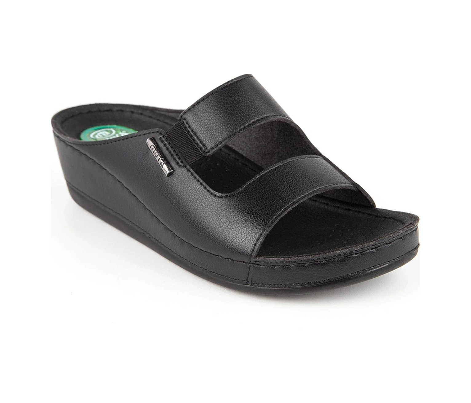 Resim Muya Panna Anatomik Taban Jel Destekli Topuk Dikeni Dört Mevsim Kadın Terlik Siyah 