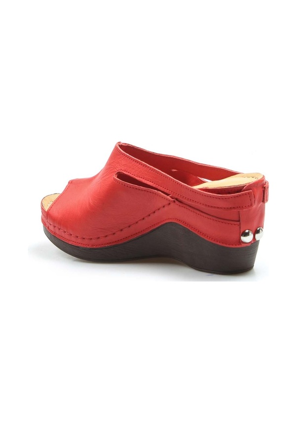 Resim Hakiki Deri Kadın Dolgu Topuk Terlik 972za1001 001 