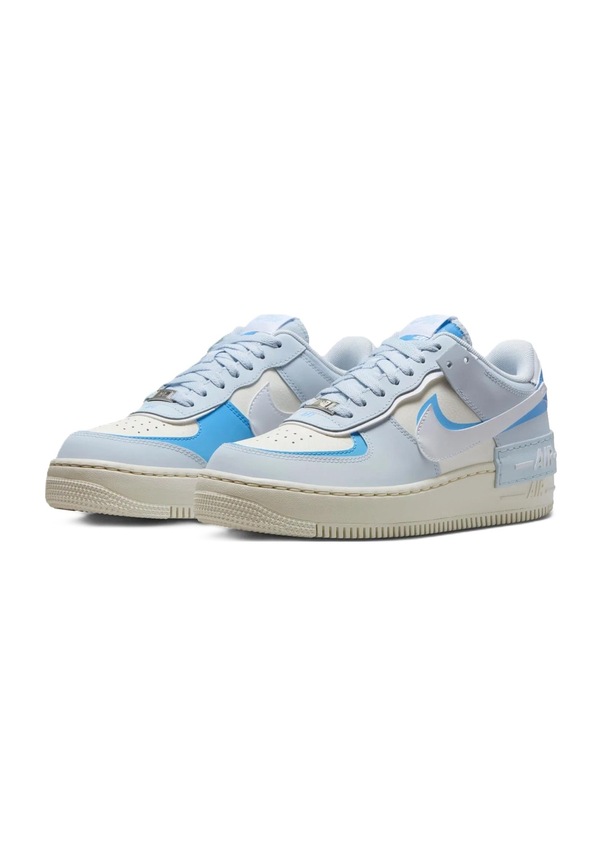 Resim Nike Air Force 1 Shadow Sneaker Unisex Reflektörlü Hakiki Deri Günlük Spor Ayakkabı Mavi Mavi 