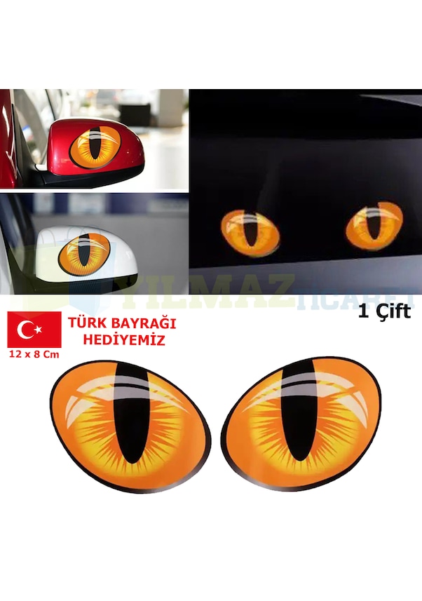 Tüm Araçlara Fiat Toyota Renault Bmw Kedi Gözü Arma Araba Yan Dikiz ...