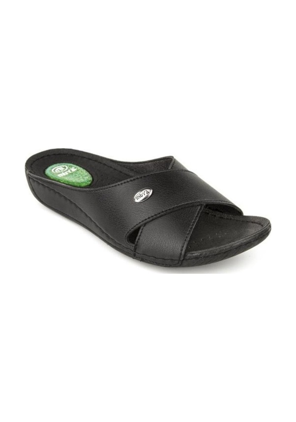 Resim Muya Cyrus 31124-001 Topuk Jelli Anatomik Taban Kadın Terlik Siya 