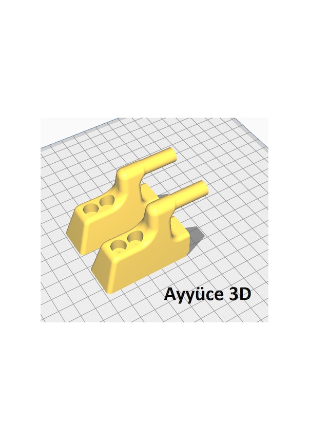 Resim Ayyüce 3d, Opel Astra F Bagaj Pandizot Ayakları, 2x, Siyah Renk 