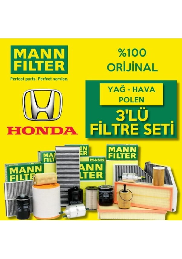 Honda Jazz 1.4 MannFilter Filtre Bakım Seti 20022008 L13A Fiyatları