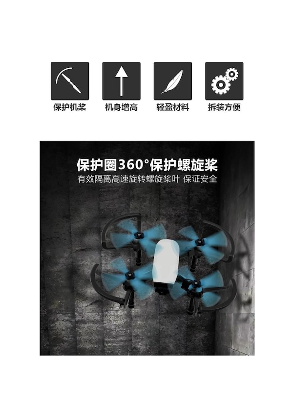 Resim DJI Spark Amurtisörlü Yüksek İniş Ayağı ve Pervane Koruyucu Set 