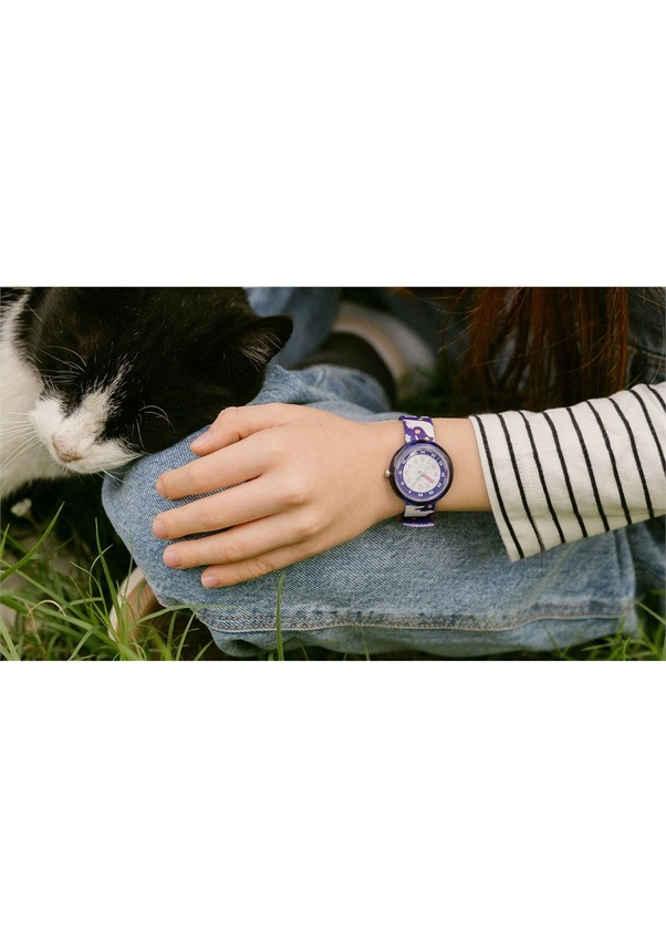 Resim Flik Flak Fpnp164 Çocuk Kol Saati Kedi Lacivert 