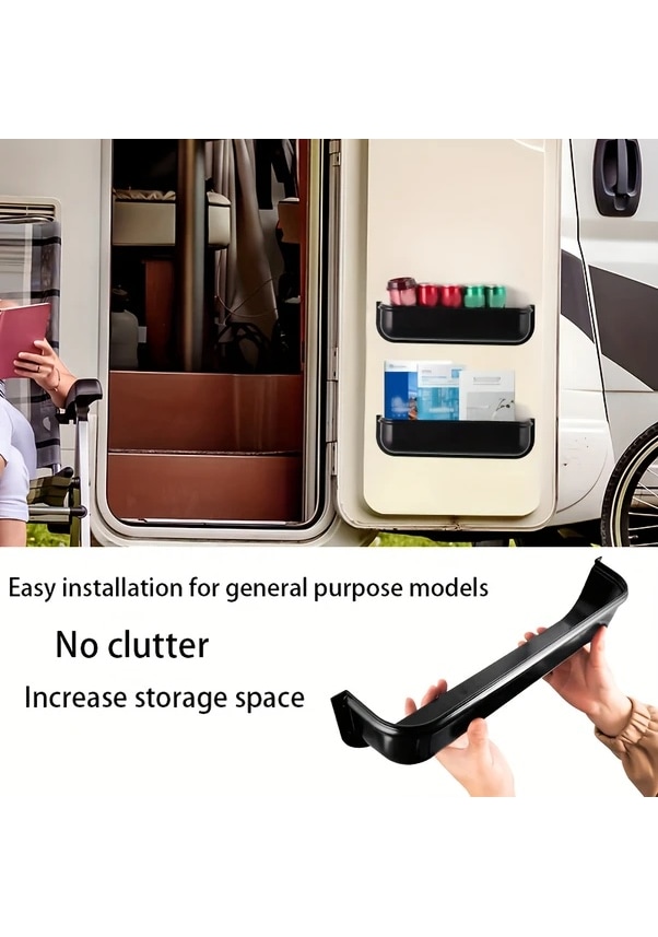 Resim Gaojunshop01 2 Takım Siyah Ev Tipi Karavan Depolama Kutusu Kapak İçi Tepsili Organizer Siyah 