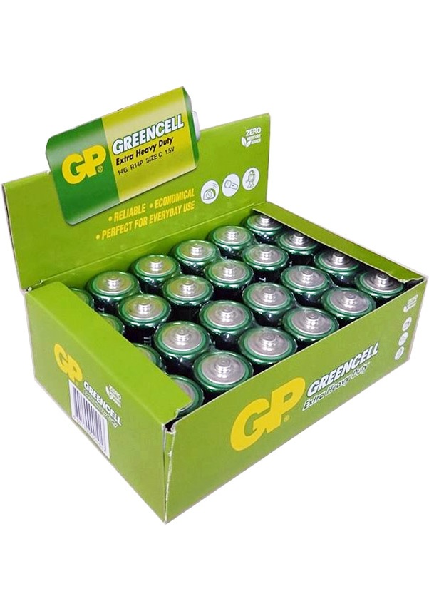 GP GP14G-2S2 Çinko Karbon Orta Boy C Pil 2 x 12'li GP GP14G-2S2 Çinko Karbon Orta Boy C Pil 2 x 12'li