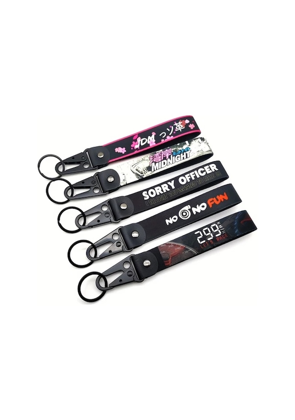 Resim Gaojunshop01 Trend Kültürü Jdm Racing Çift Taraflı 2'li Anahtarlık Seti, Kartal Tokalı Çanta Aksesuarı 
