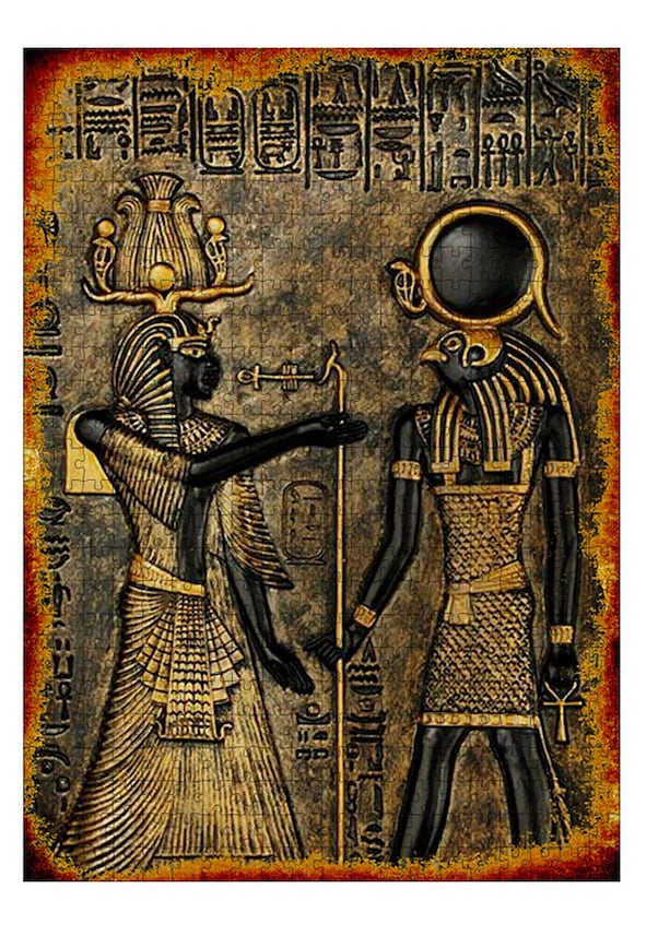 Ahşap Mdf Puzzle Hathor Ve Ra Mısır Tanrıları 500 Parça 50 x 70 Cm Ahşap Mdf Puzzle Hathor Ve Ra Mısır Tanrıları 500 Parça 50 x 70 Cm