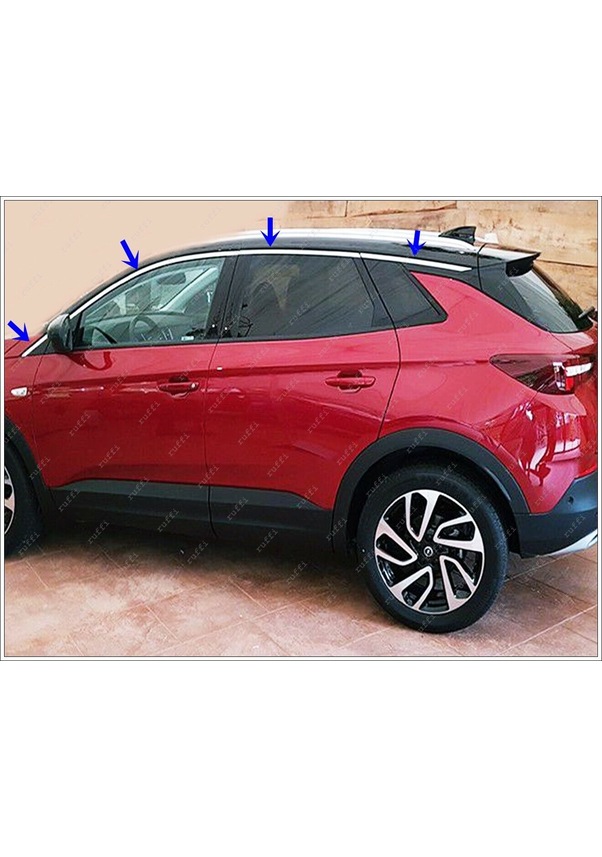 Pour Opel - Vauxhall Grandland X 2018-2021 Barres de Toit ACE-2 Railing Porte-Bagages de voiture / Noir - Auto