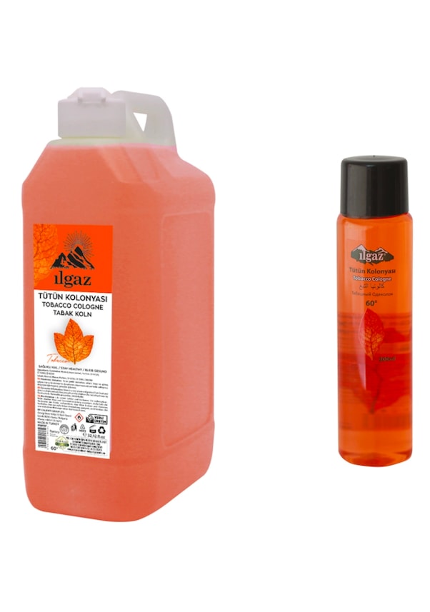 Ilgaz 60 Derece Tütün Kolonyası Bidon 1 L + Pet Şişe 400 ML