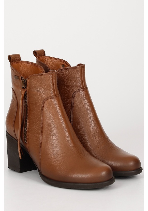 Resim Gönderi(R) Taba Floter Gön Hakiki Deri Yuvarlak Burun Topuklu Kauçu 001 