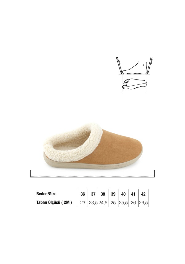 Resim Gezer Kadın Kışlık Rahat Taban Ev Bahçe Terlik Gt1kzm.16189.01.m33.0z Camel 