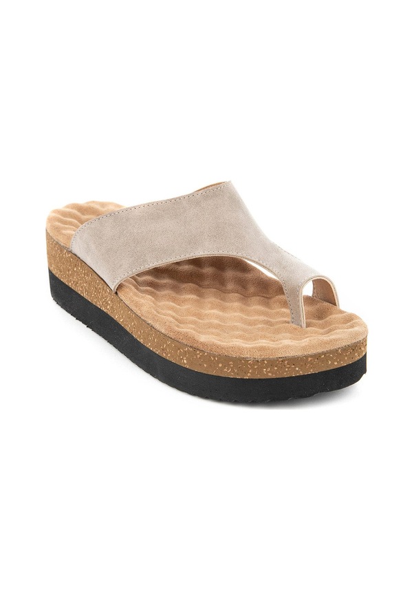 Resim Muya Hora Anatomik Taban Topuk Dikeni Kadın Terlik Krem 