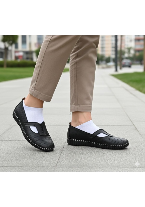 Resim Kindep Asudes Comfort Günlük Kadın Babet Siyah Siyah 