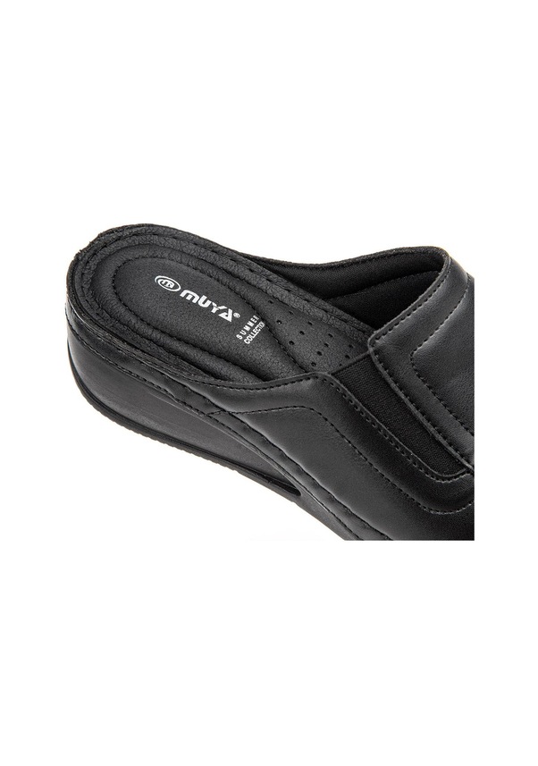 Resim Muya Eroso Anatomik Taban Taban Topuk Dikeni Kadın Terlik Siyah 