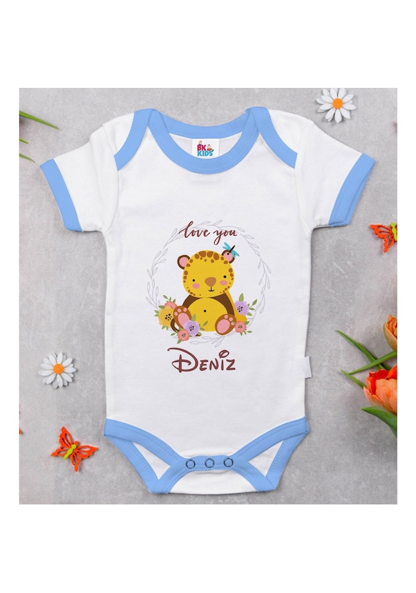 Bitmeyenkartus Bk Kids Kişiye Özel Mavi Bebek Body Zıbın - Model 128 Bitmeyenkartus Bk Kids Kişiye Özel Mavi Bebek Body Zıbın - Model 128