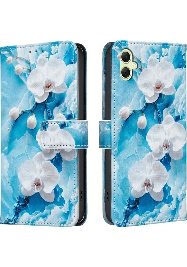 Resim Gaojunshop01 Bf42 Boyalı Klasik Sentetik Deri Realme C53 İçin Moda Basit Yaratıcı Cüzdan Kılıf 