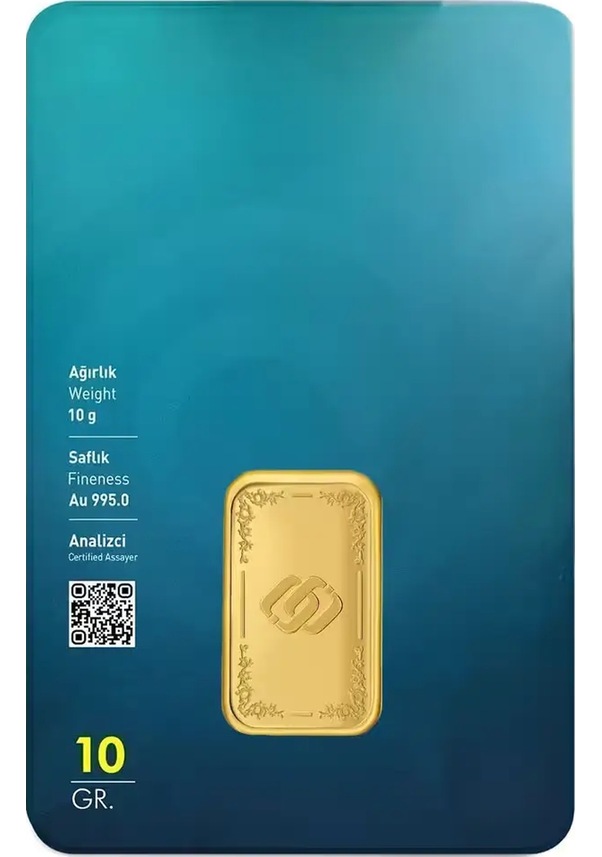 Resim Özbağ 10 Gr Külçe Altın 