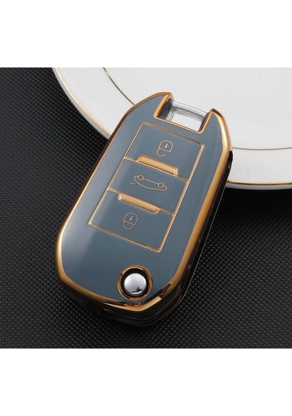 ProTec Chrome Black Key Fob Cover For Vauxhall Crossland X, Grandland X & Corsa F – Style & Protection