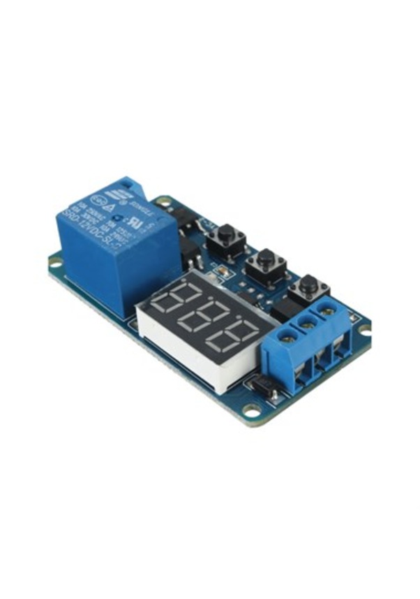 Zaman Ayarlı Göstergeli Tekli Röle Kartı 12V DelayOff Relay Mo