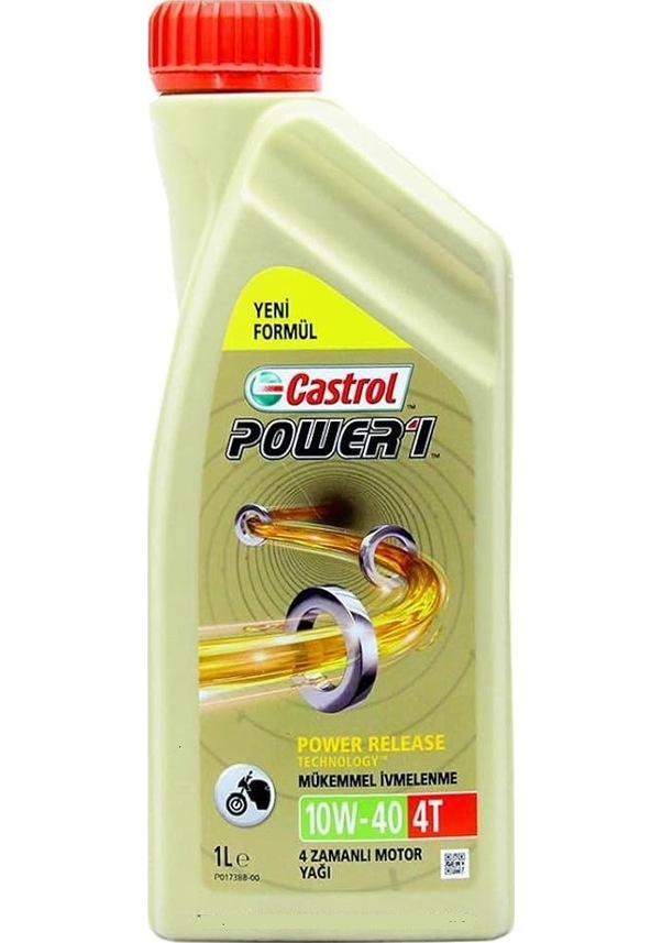 HC-Synthese Motoröl 10W40 Castrol Power 1 4T 10W-40 Motorrad Motoröl 1l Flasche - 4T SAE 10W-40 - Motoröl 4-Takt - Bike/ Motorrad/ 2-Rad - Öle 10w40 5 L