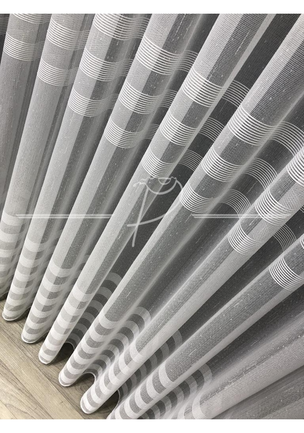 Resim Tül Perde Etek Ortahiza Bantlı Armür Etek Kurşun Sarım Çok Renkli 