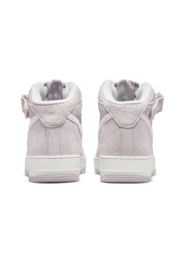 Resim Nike Air Force 1 '07 Mid Qs Leather Unisex Sneaker Hakiki Deri Yüksek Bilek Günlük Spor Ayakkabı Beyaz Pembe Pembe - Beyaz 