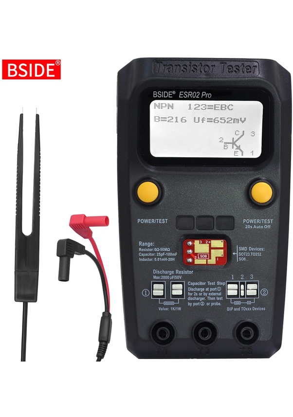 Esr02pro Black - Twz-bsıde Esr02 Pro Çok Amaçlı Transistör Test Cihazı ...