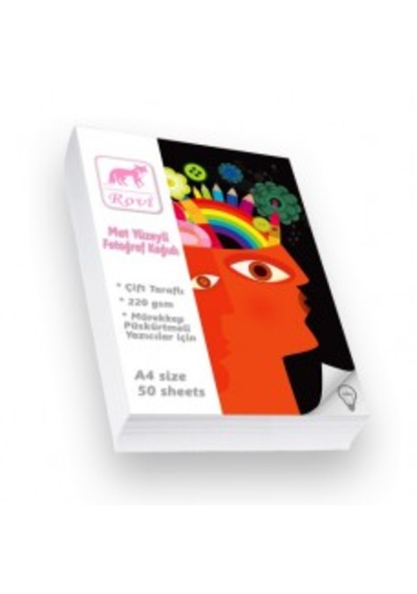 Rovi Mat Çift Taraflı Fotoğraf Kağıdı 220Gsm 50Yp A4 Rovi Mat Çift Taraflı Fotoğraf Kağıdı 220Gsm 50Yp A4