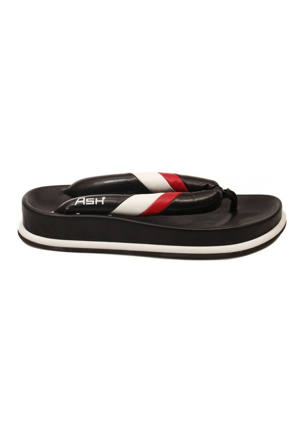 Resim Ash Tonic Siyah Deri Parmak Arası Kadın Terlik Siyah 