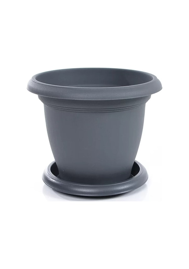 Resim Villa Saksı 14 Lt - Antrasit Renk 