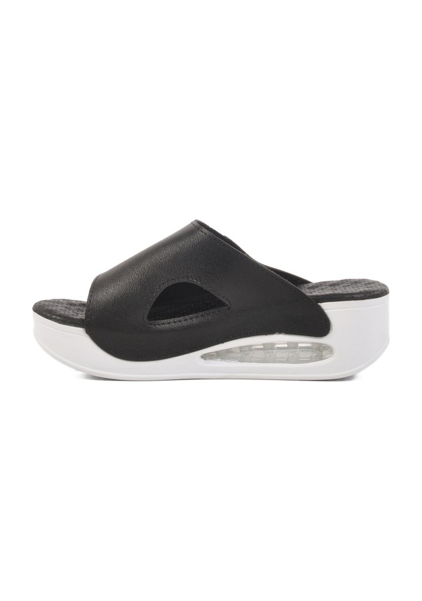 Resim Aspor Siyah Kadın Dolgu Topuk Terlik Çok Renkli 