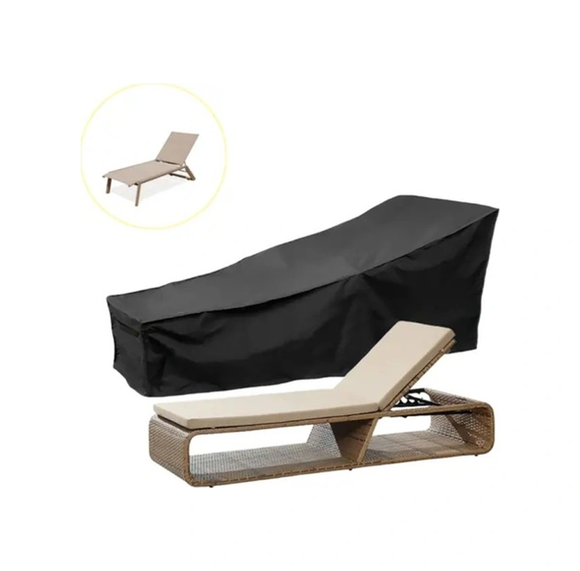 Resim Trendooze Sunshine022 84x30x66in Siyah Havuz Şezlong Kılıfı Dayanıklı Bahçe Mobilya Koruyucu 
