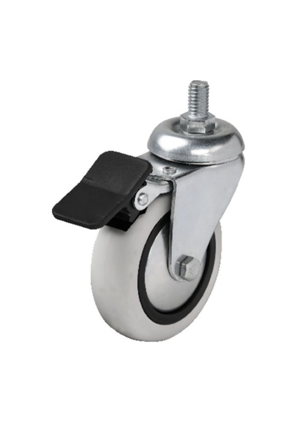 Büro İş Atölye İçin 4adet 75x25mm Pvc Makara Vidalı Frenli Teker Seti ...