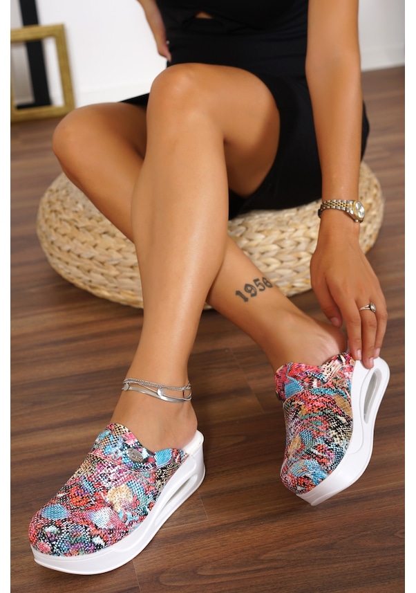 Resim Ebruli Air Max Kadın Ortopedik Sabo Terlik Yavruağzı 