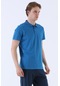Maraton Sportswear Regular Erkek Polo Yaka Kısa Kol Basic Mavi T-Shirt 20925-Mavi