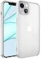 Noktaks - İphone Uyumlu İphone 13 - Kılıf Kenarları Renkli Arkası Şeffaf Full Glitter Kapak - Gümüş