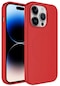 iPhone Uyumlu 13 Pro Kılıf Magsafe Wireless Şarj Özellikli Pastel Renk Silikon Lopard Plas Kapak - Kirmizi
