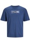 Jack&jones O Yaka Büyük Beden Mavi Erkek T-shirt 12257369