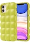 iPhone Uyumlu 11 Kılıf Parlak Esnek Silikon Redclick Dom Dom Kapak - Yeşil