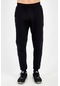 Maraton Sportswear Slimfit Erkek Ribana Paça Basic Siyah Pantolon 15712-siyah