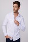 Tudors Slim Fit Çift Cep Kapaklı Çıtçıtlı Biyeli Pamuk Keten Beyaz Erkek Gömlek-28235-beyaz
