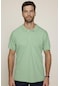 Erkek Slim Fit Dar Kesim Düz Pike Yeşil Polo Yaka Tişört-26811-Yesıl