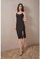 Fullamoda Basic Fitilli Zincir Askılı Elbise- Siyah 24YGB7220202748-Siyah