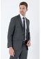 Koyu Antrasit Gabardin Mono Yaka Likralı 6 Drop Comfort Fit Rahat Kesim Klasik Takım Elbise 1001235152-koyu Antrasit