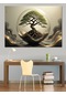 Dairesel Bonsai Ağaç Kompozisyonu Dekoratif Kanvas - Mdf Ahşap Tablo